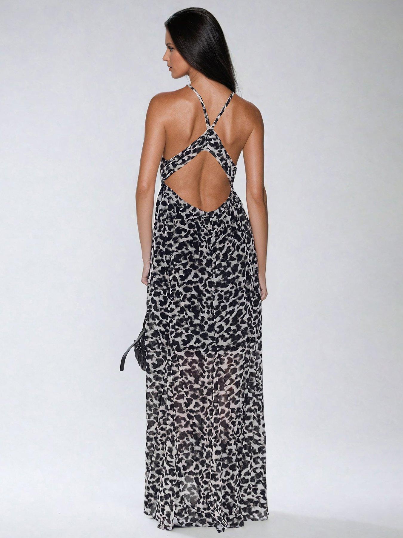 Image 2 of 6 of Religion Open Back Halterneck Maxi Dress - Multi