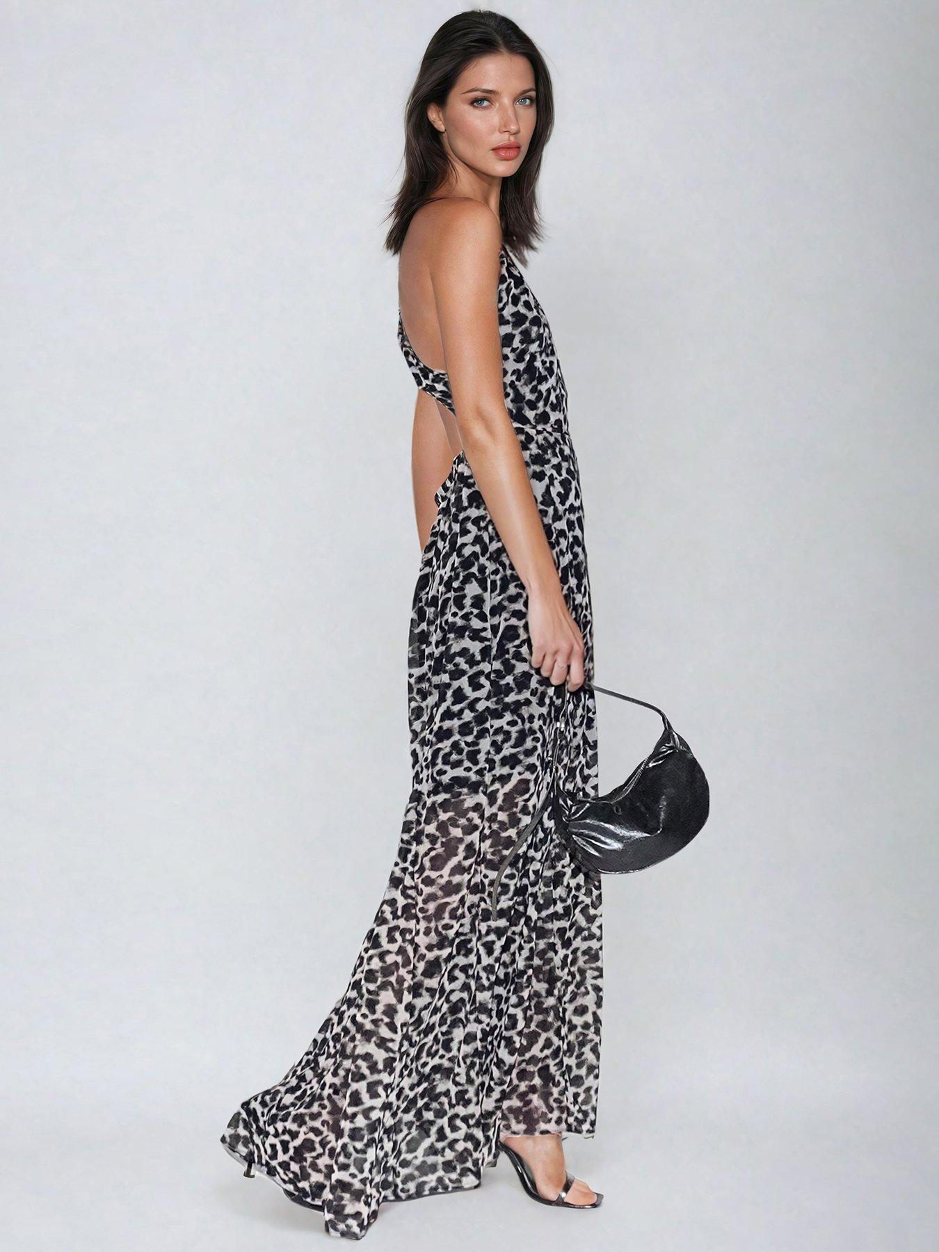 Image 3 of 6 of Religion Open Back Halterneck Maxi Dress - Multi