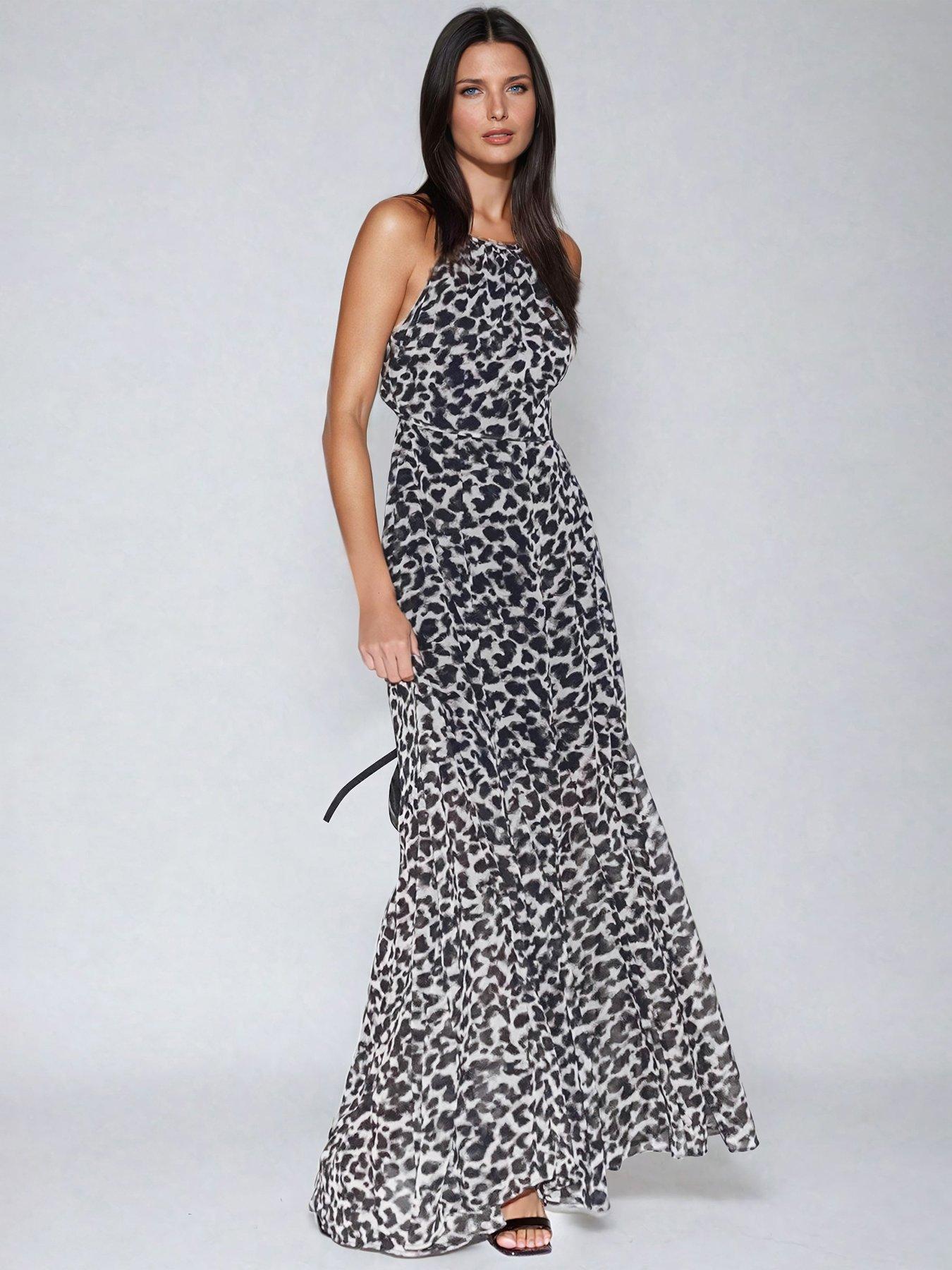 Image 6 of 6 of Religion Open Back Halterneck Maxi Dress - Multi