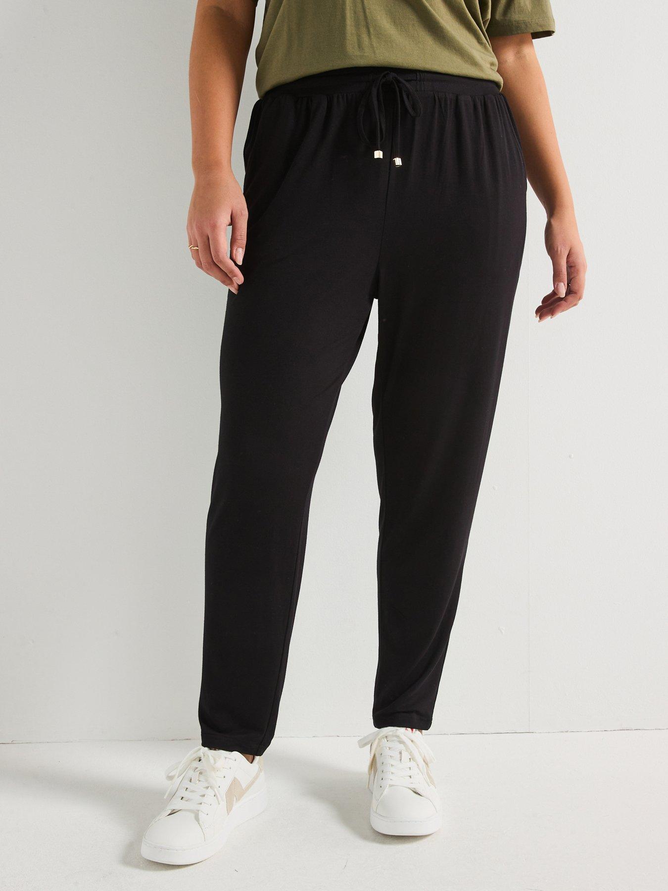 v-by-very-curve-tapered-leg-trouser-black