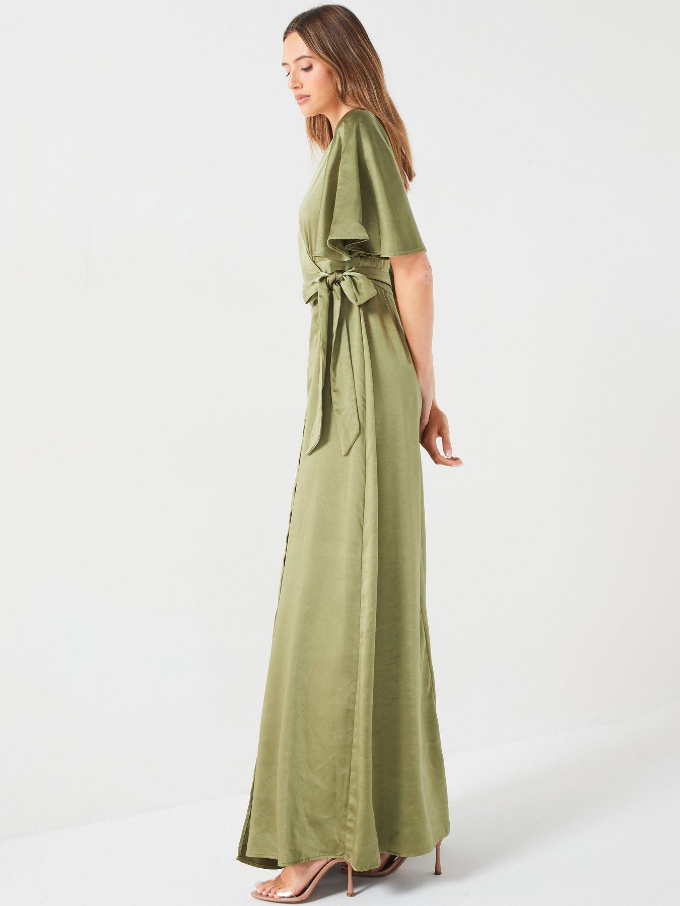 six-stories-wrap-tie-side-satin-bridesmaid-dress-moss-greendetail