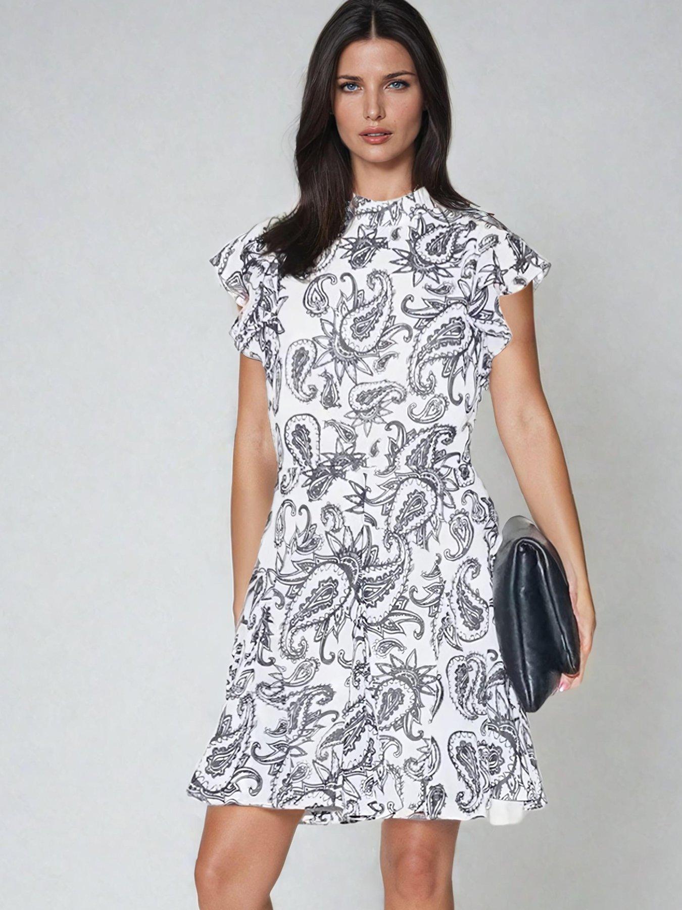 Image 1 of 5 of Religion High Neck Shift Dress - Multi