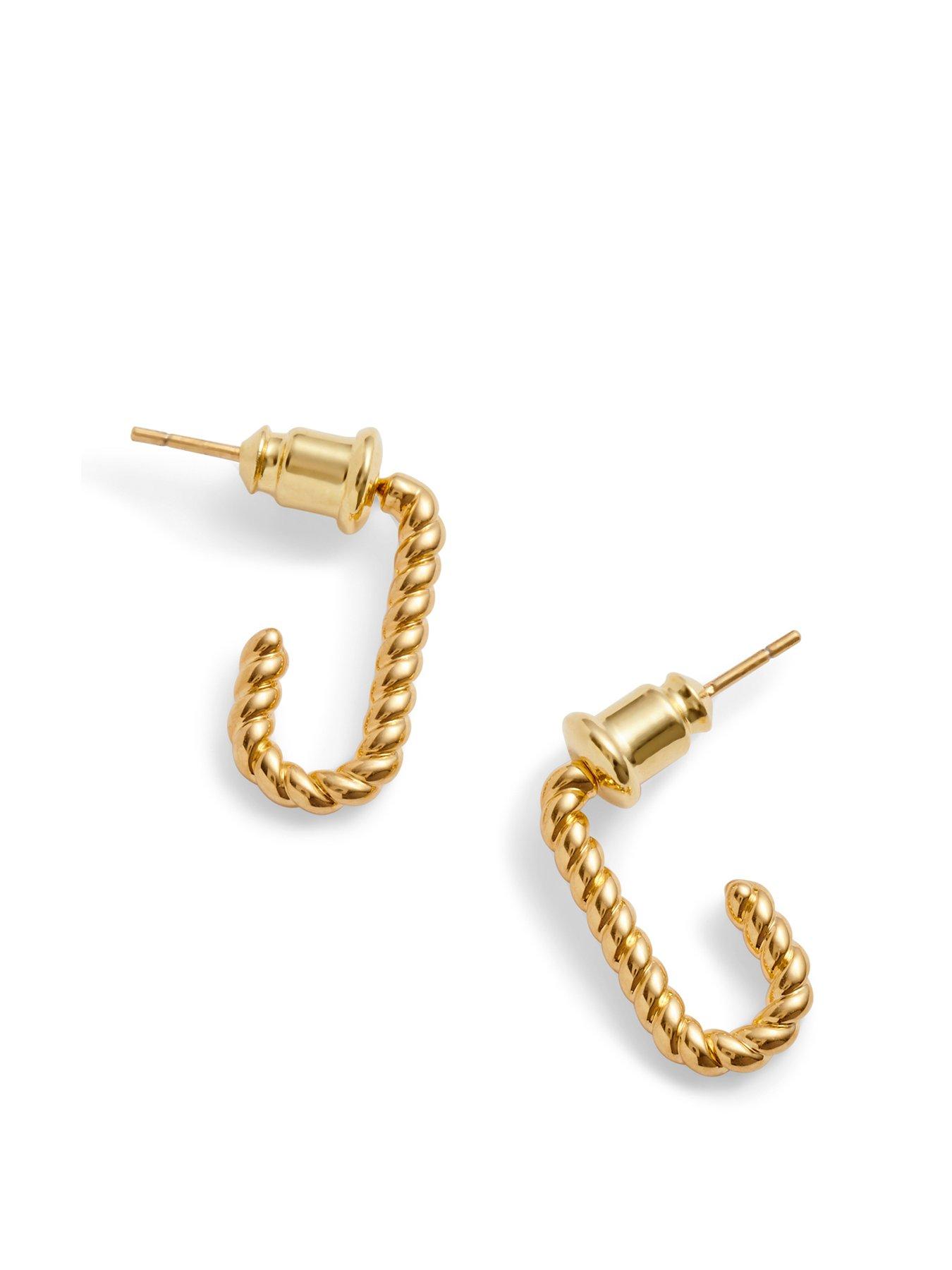 katie-loxton-celine-waterproof-gold-rope-hoop-earrings