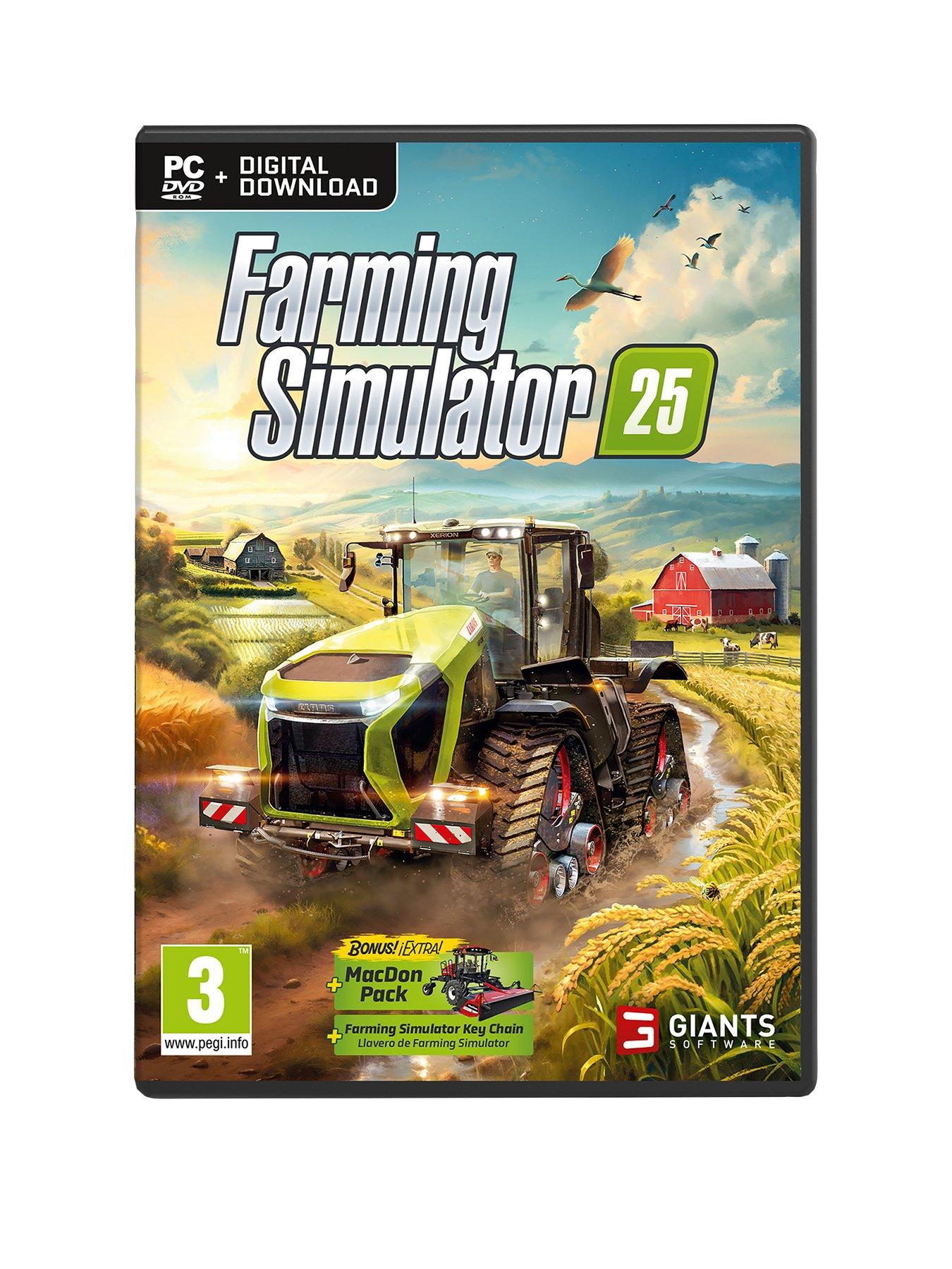 Image 1 of 6 of PC Games Farming Simulator 25 (includes Farming Simulator Key Chain)