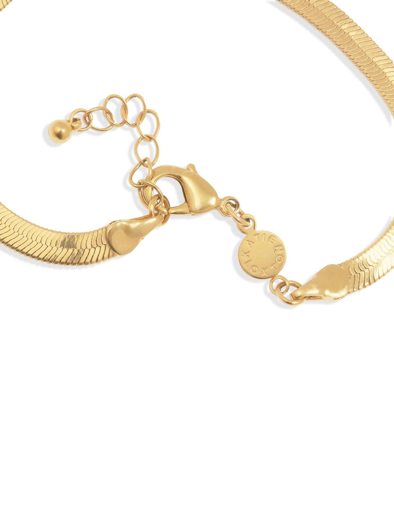 katie-loxton-ciana-waterproof-gold-snake-chain-braceletback