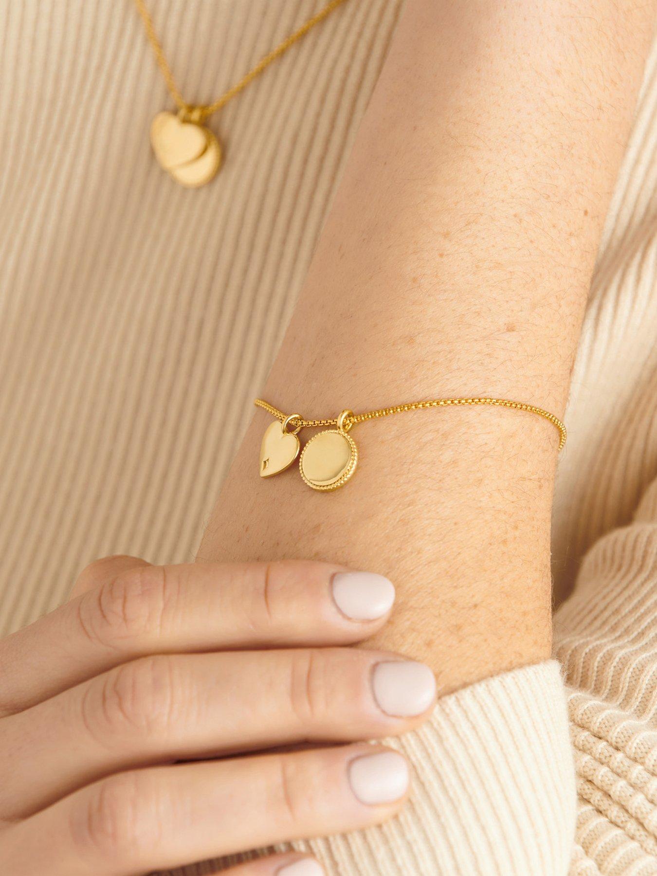 katie-loxton-30th-birthday-waterproof-gold-sentiment-braceletback