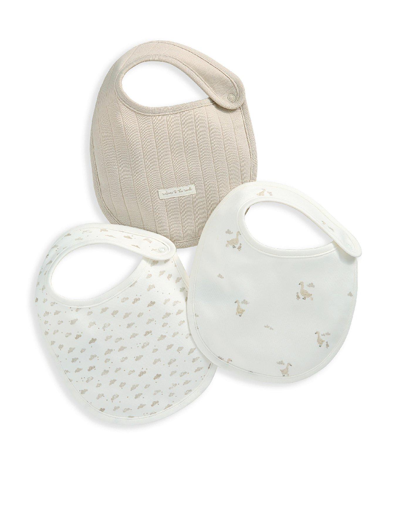 mamas-papas-baby-unisex-3-pack-duckling-bibs-beige