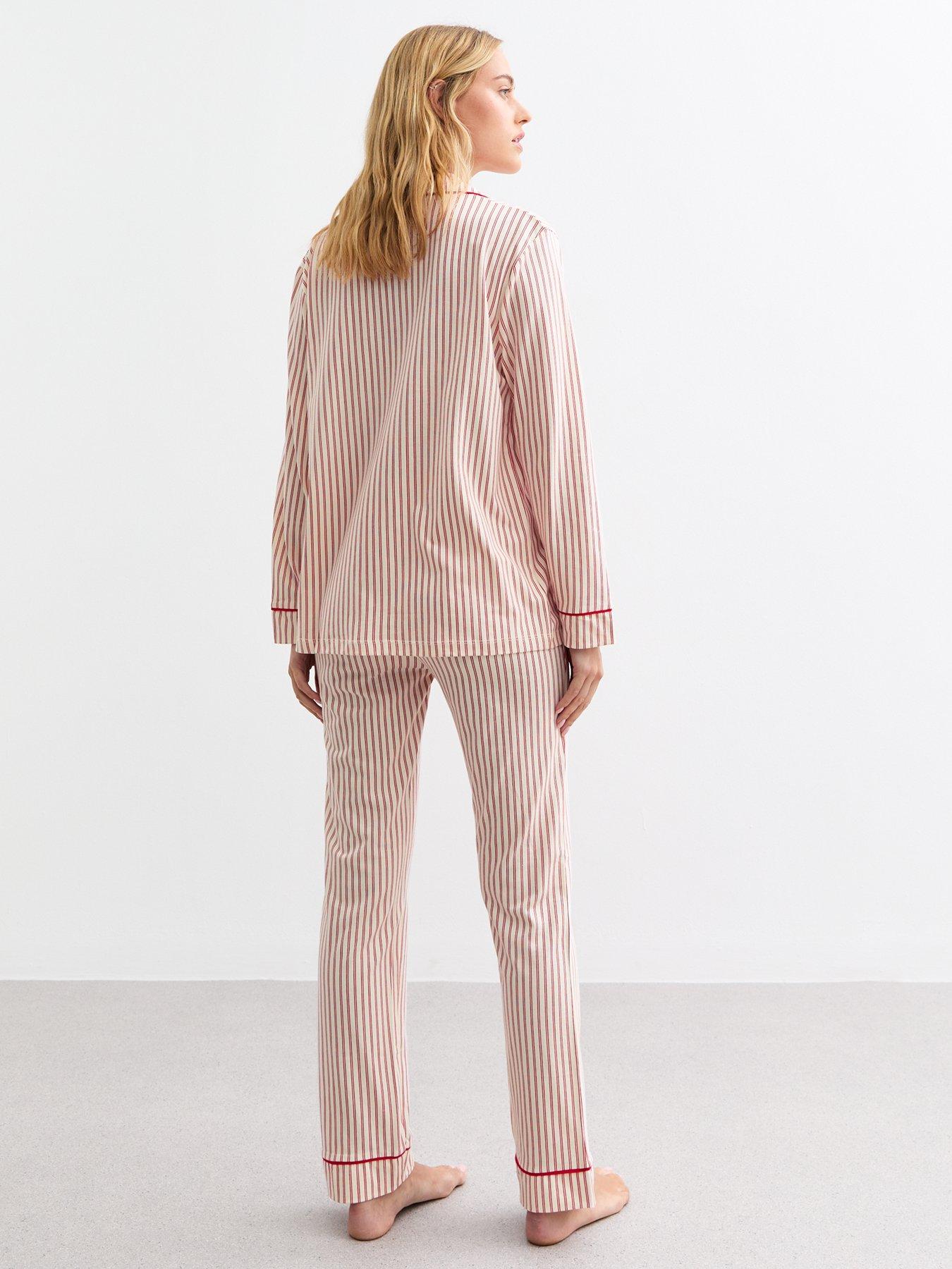 new-look-white-striped-pyjama-setstillFront