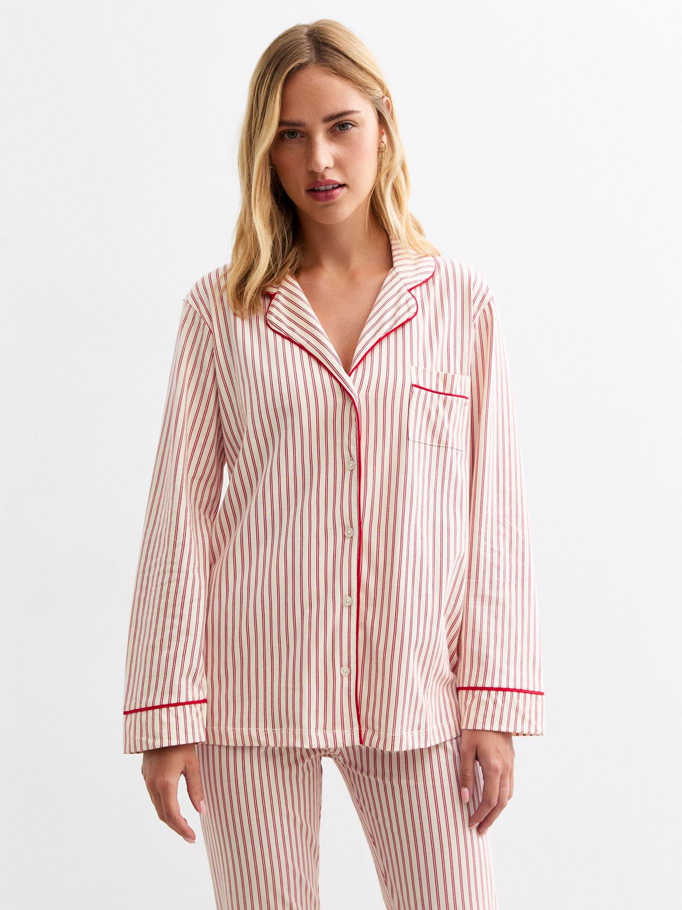 new-look-white-striped-pyjama-setoutfit