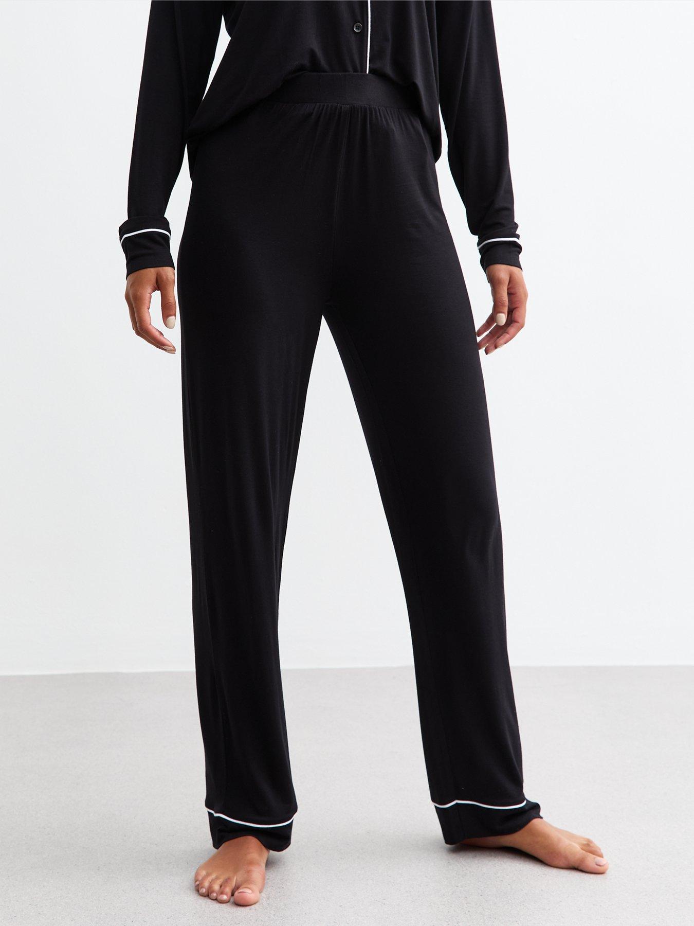 new-look-jersey-shirt-trouser-pyjama-set-blackdetail