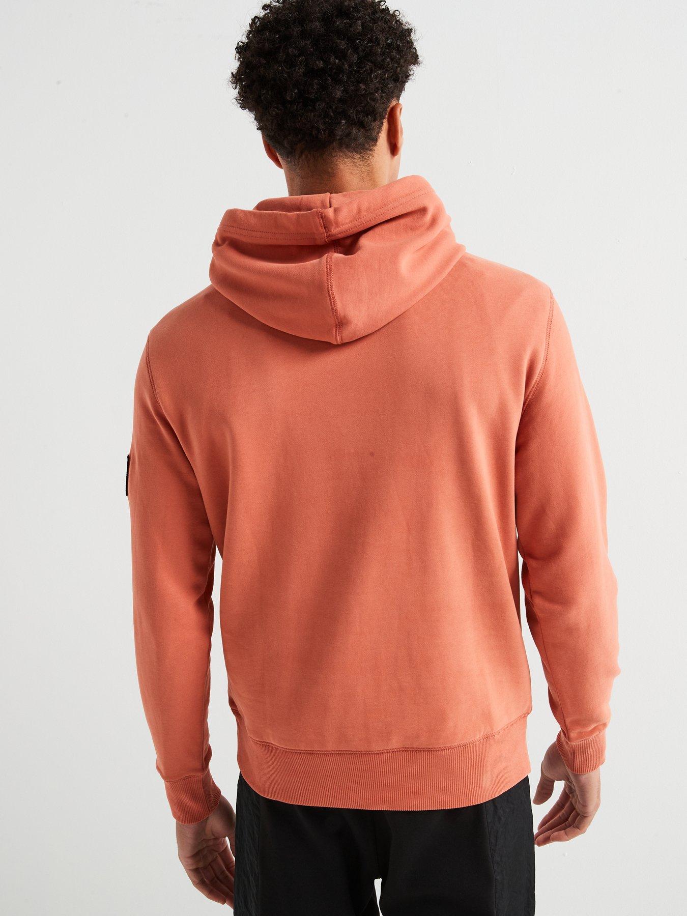 Calvin Klein Jeans Badge Sleeve Overhead Hoodie Light Red Very