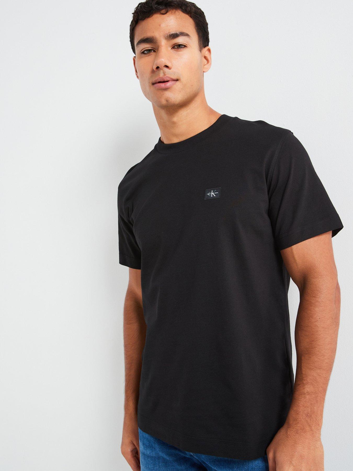 Image of Calvin Klein Jeans Left Chest Woven Patch Regular T-Shirt - Black