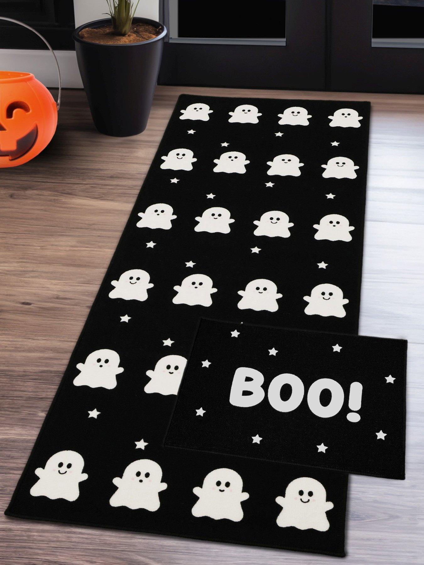 very-home-halloween-ghost-boo-runner-and-doormat-set-blackwhite