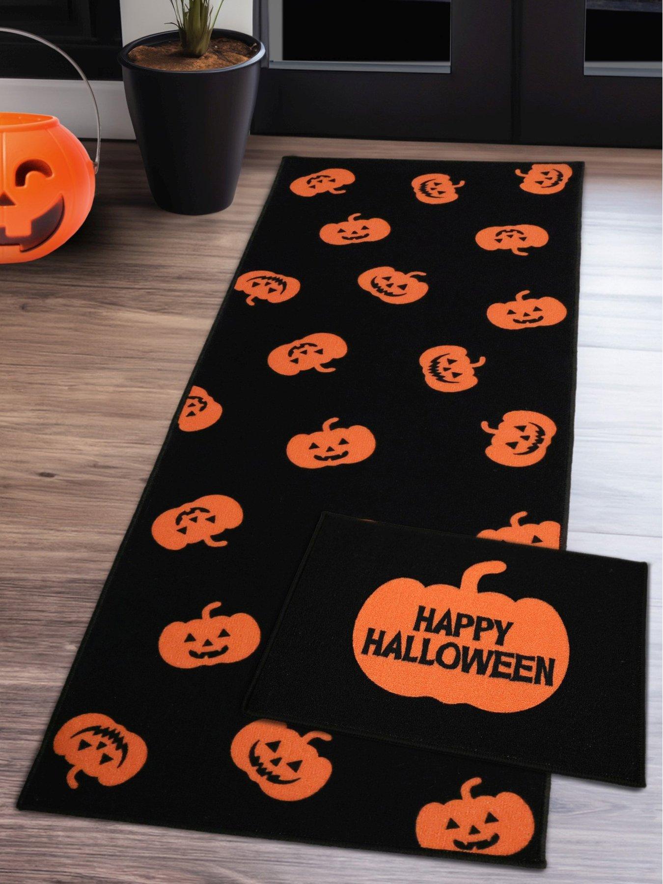 undefined Halloween Pumpkin Runner and Doormat Set