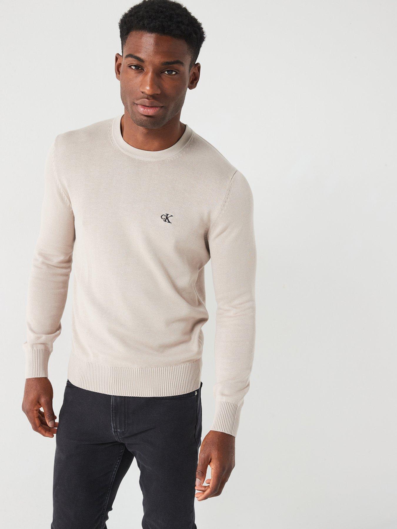 calvin-klein-jeans-modern-crew-neck-knitted-jumper-light-greyfront