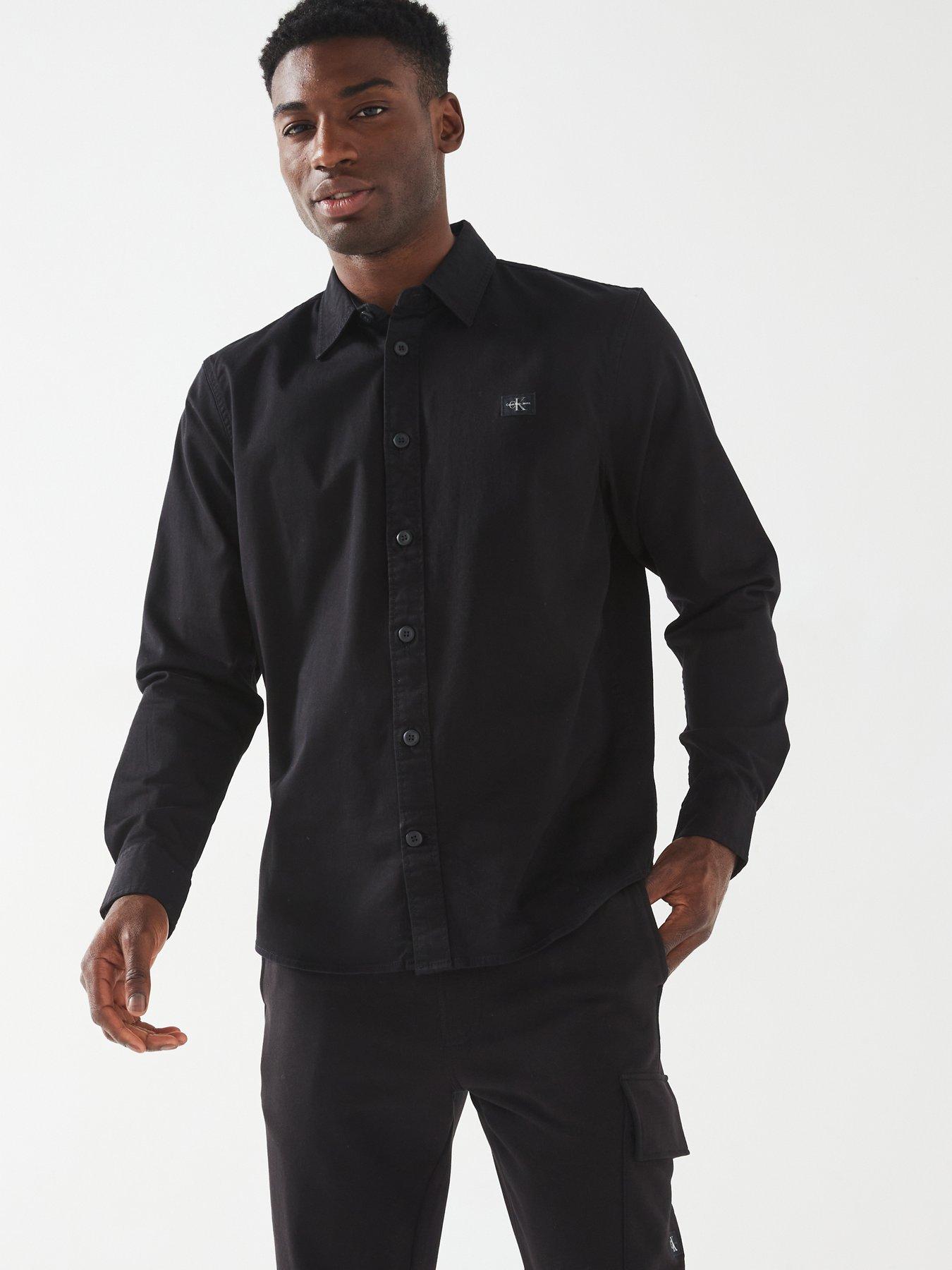 calvin-klein-jeans-woven-logo-overshirt-black