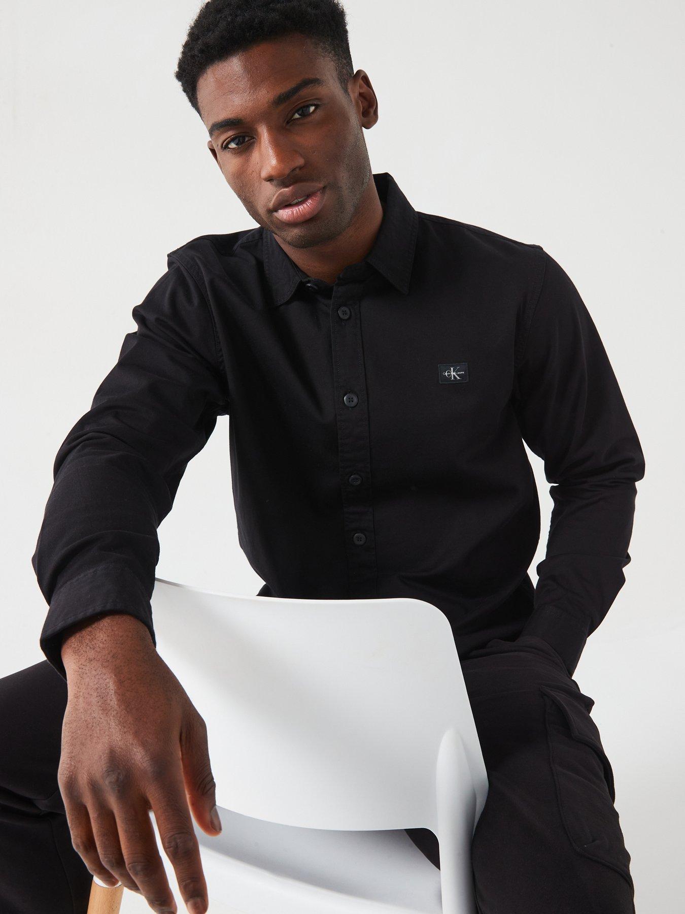 calvin-klein-jeans-woven-logo-overshirt-blackoutfit