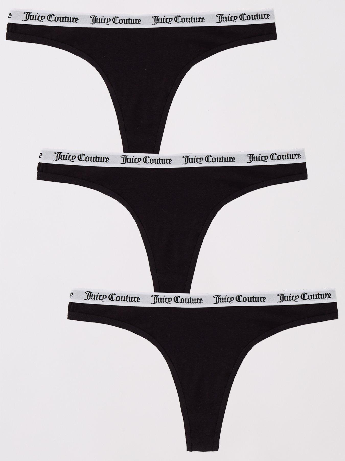 juicy-couture-3-pack-cotton-thong-with-branded-elastic-black