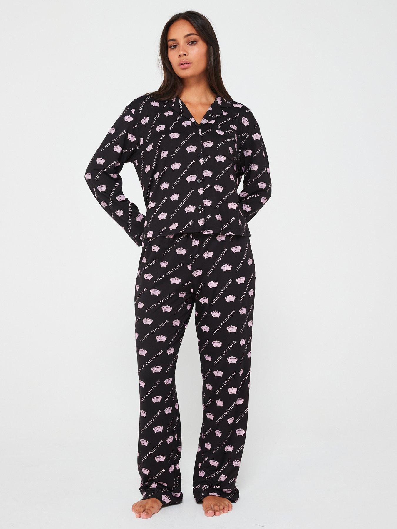 juicy-couture-crown-print-jersey-pyjama-set-black