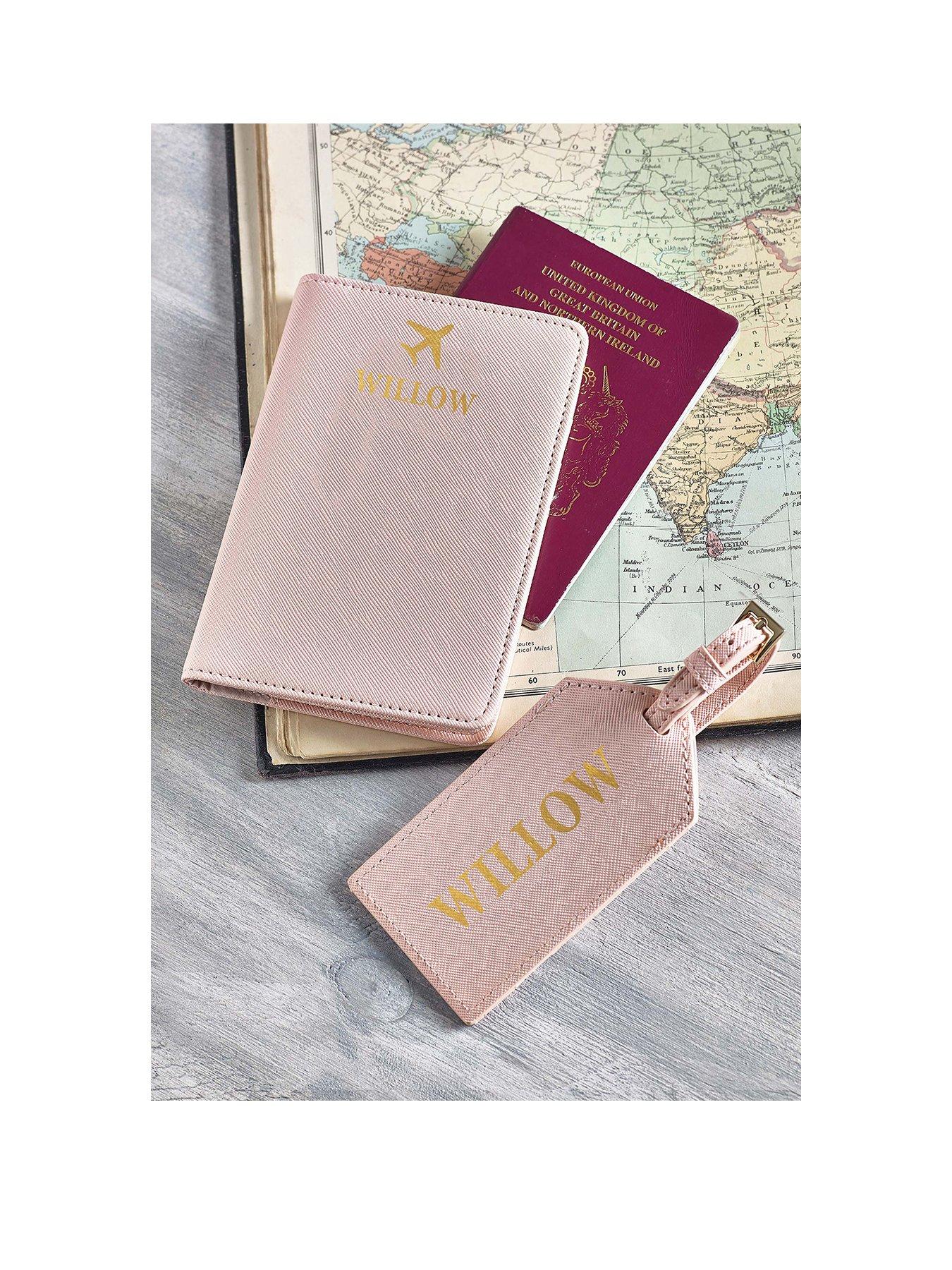 Image 1 of 3 of Love Abode Personalised Plane Passport & Luggage Holder