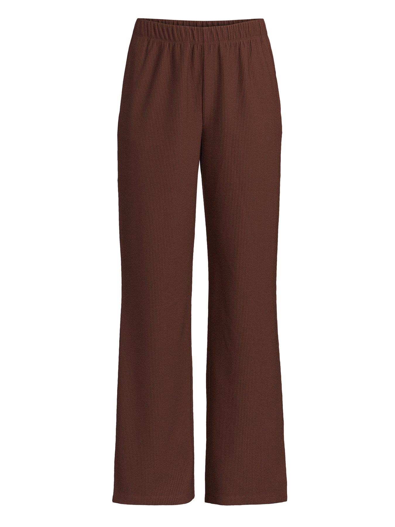 michelle-keegan-ottoman-rib-wide-leg-trouser-brownoutfit