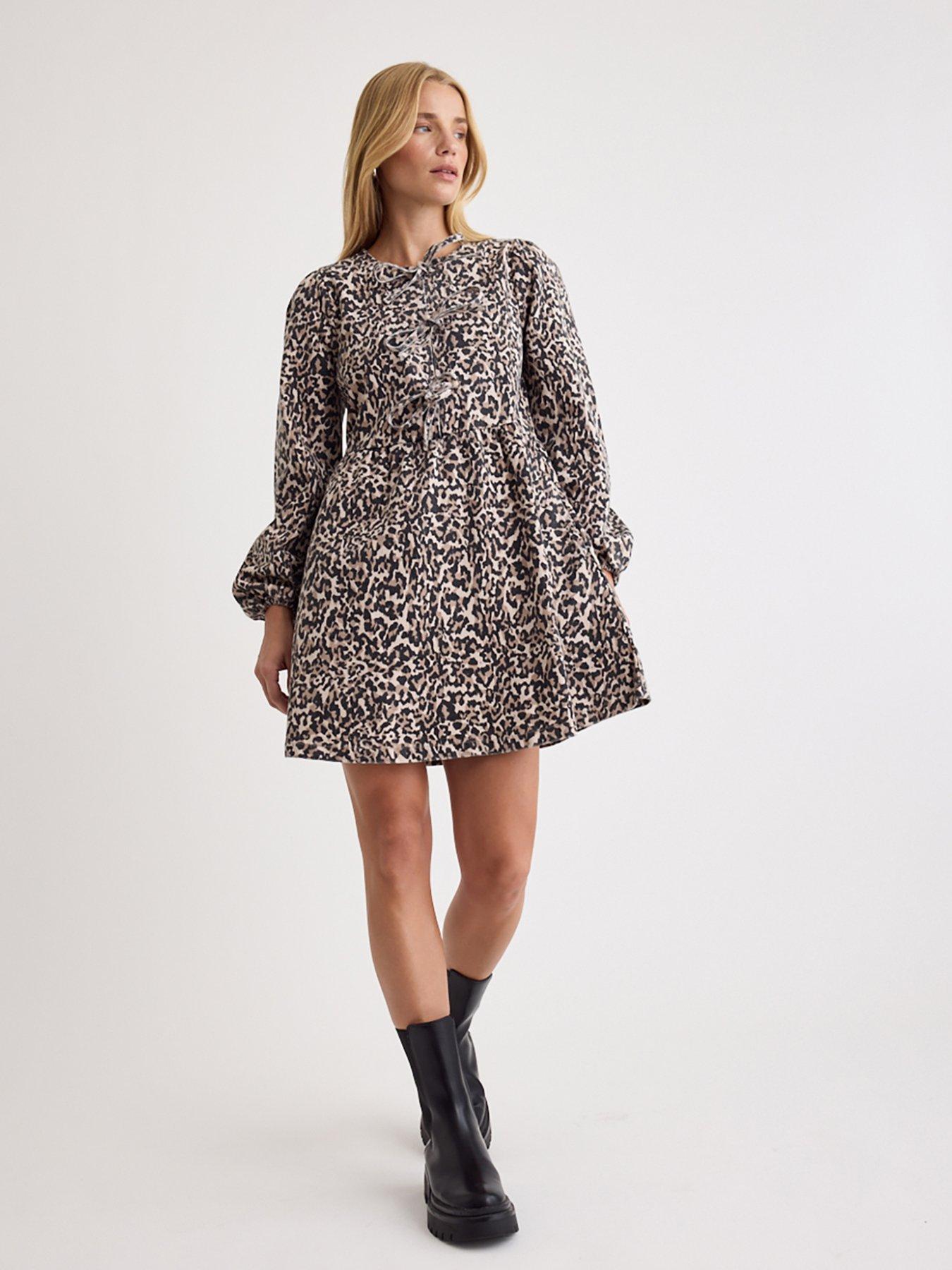 nobodys-child-leopard-print-mini-dress-multi