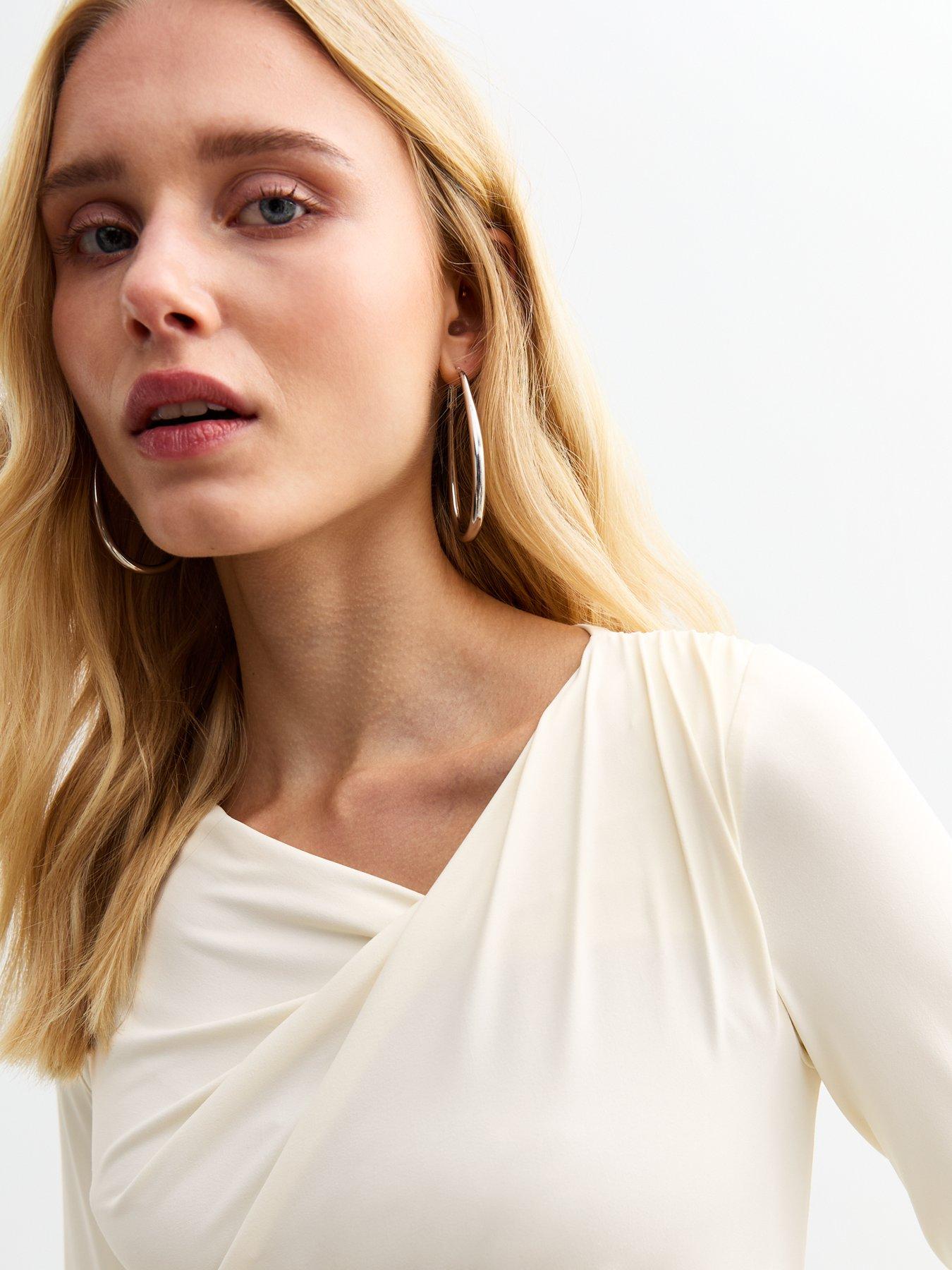 new-look-slinky-draped-neck-long-sleeve-top-off-whiteoutfit