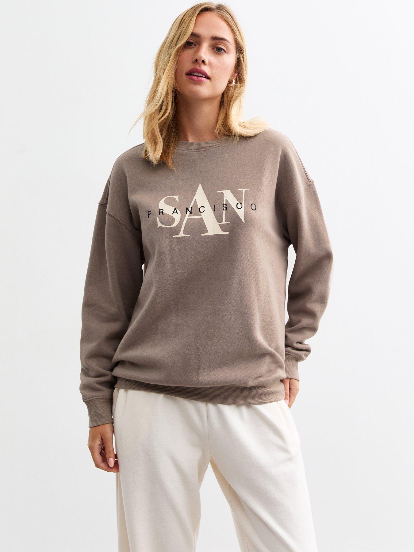 new-look-brown-cotton-blend-san-francisco-sweatshirt