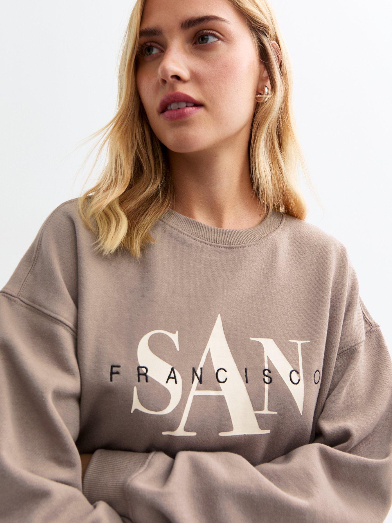 new-look-brown-cotton-blend-san-francisco-sweatshirtoutfit