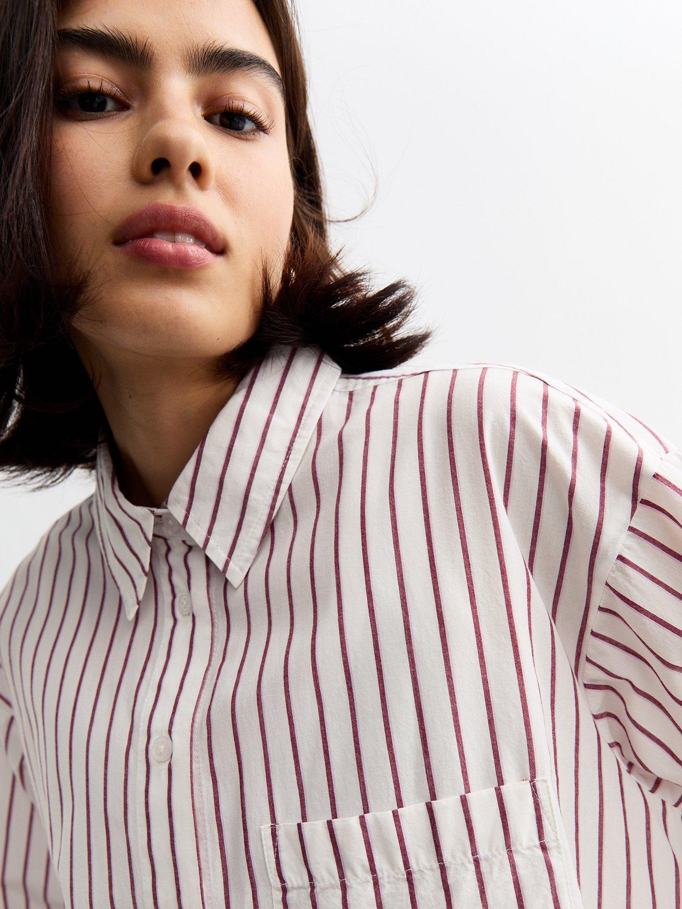 new-look-striped-cotton-poplin-shirt-burgundyoutfit