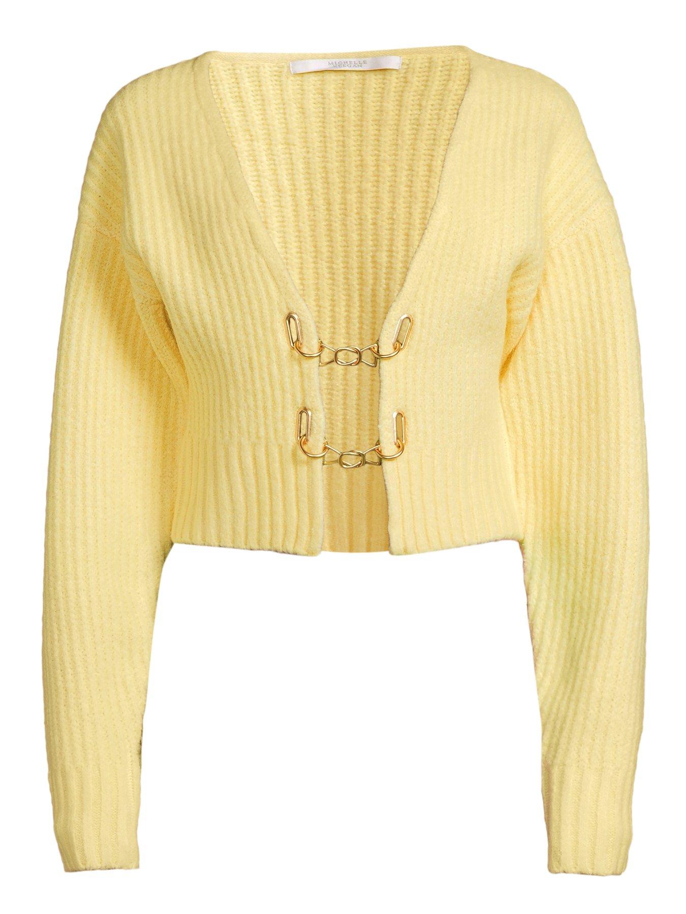 michelle-keegan-knitted-chain-cardigan-light-yellowoutfit