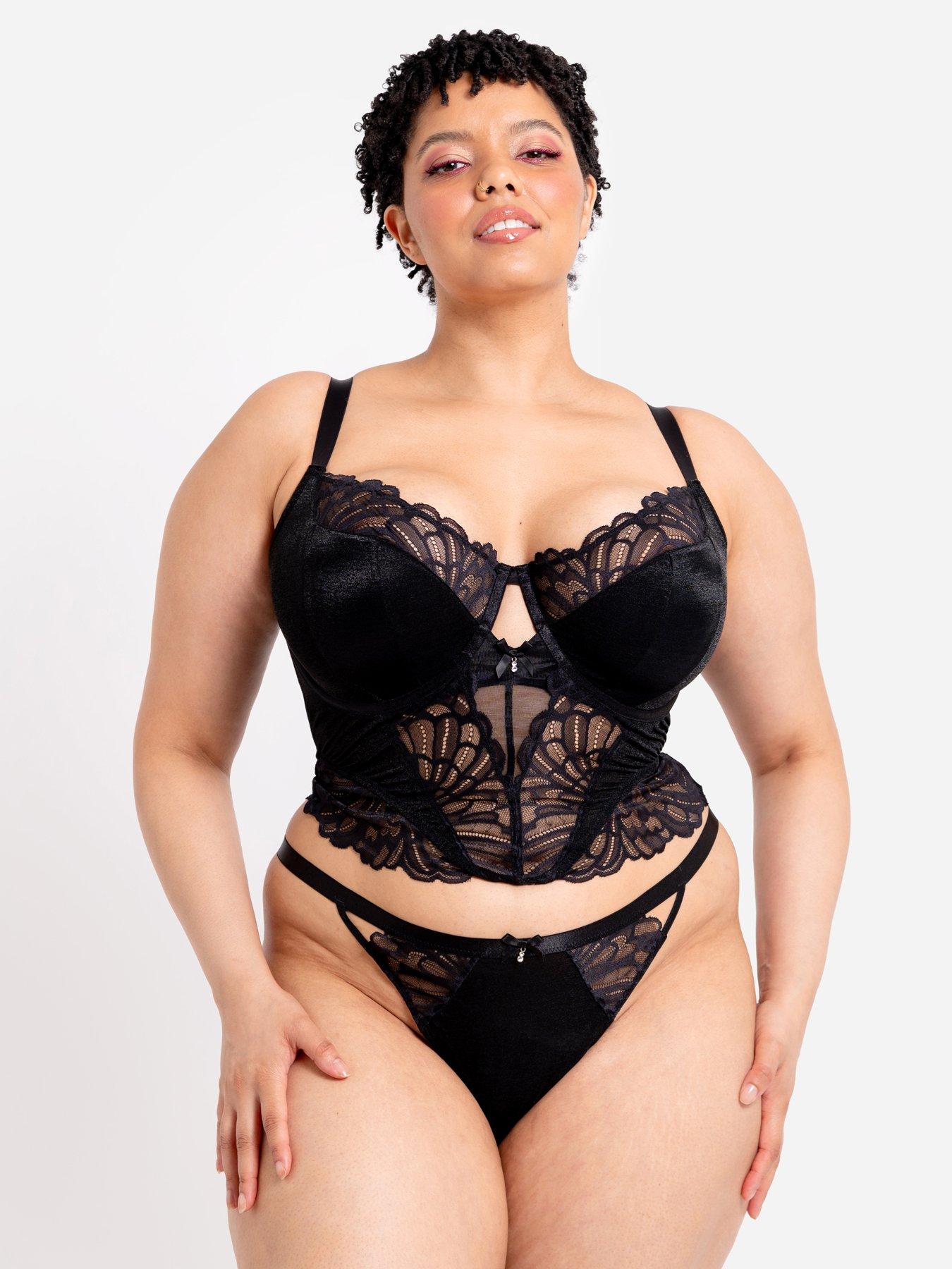 Curvy Kate Curvy Kate Boost Bombshell Longline Padded Balcony Bra - Black Sparkle