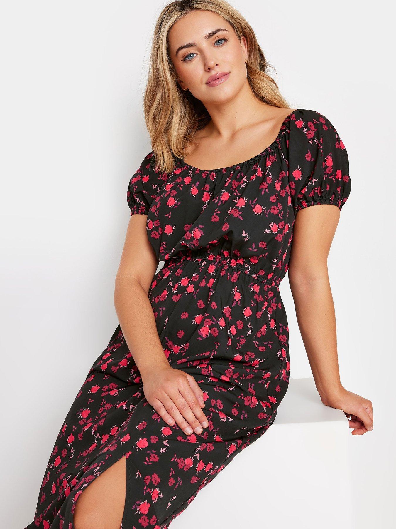 mco-mini-rose-print-gypsy-dress-black