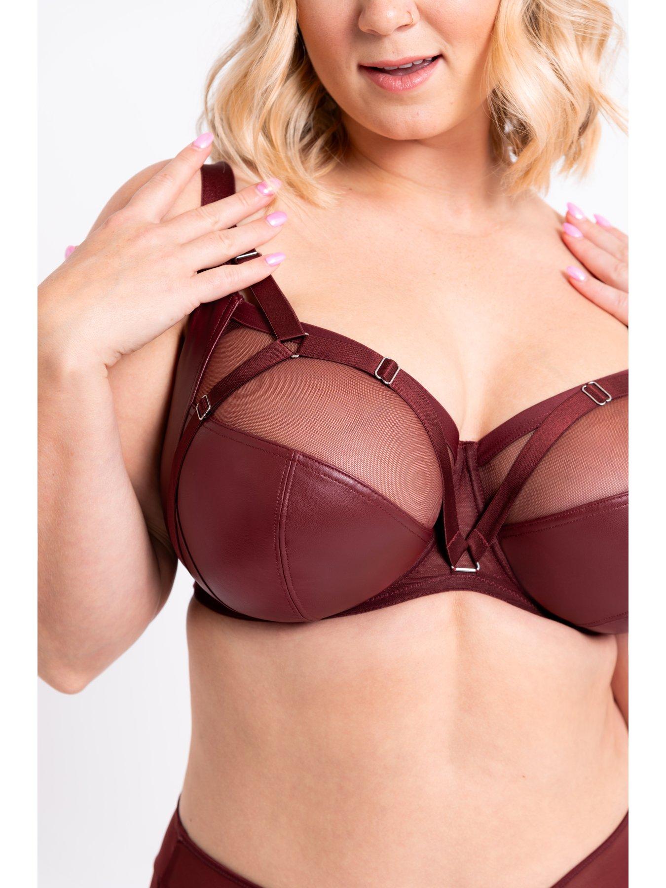 Image 3 of 6 of Curvy Kate Curvy Kate Enclose Non-padded Underwired Side Support Balcony Bra - Oxblood