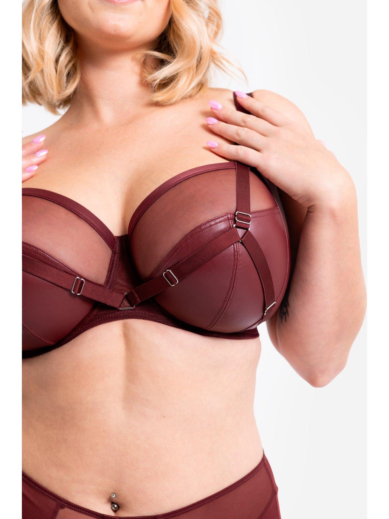 Image 4 of 6 of Curvy Kate Curvy Kate Enclose Non-padded Underwired Side Support Balcony Bra - Oxblood