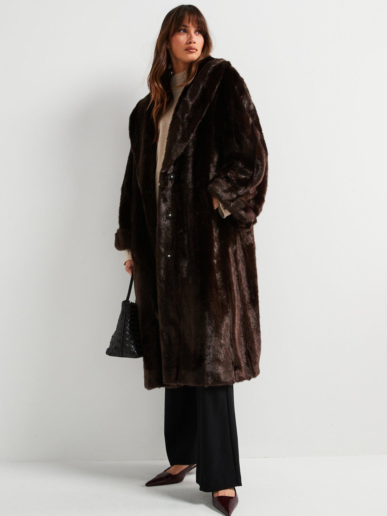 jakke-castello-coat-chocolate-faux-fur-coatdetail