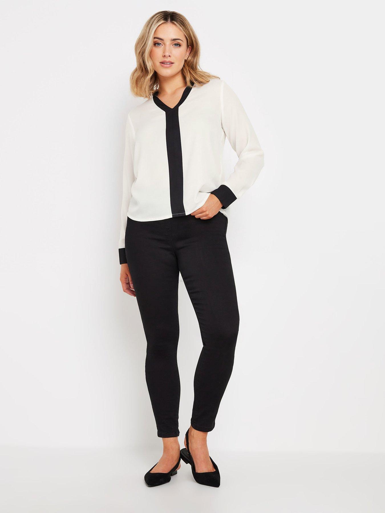 mco-long-sleeve-tipping-detailed-blouse-blackwhiteback