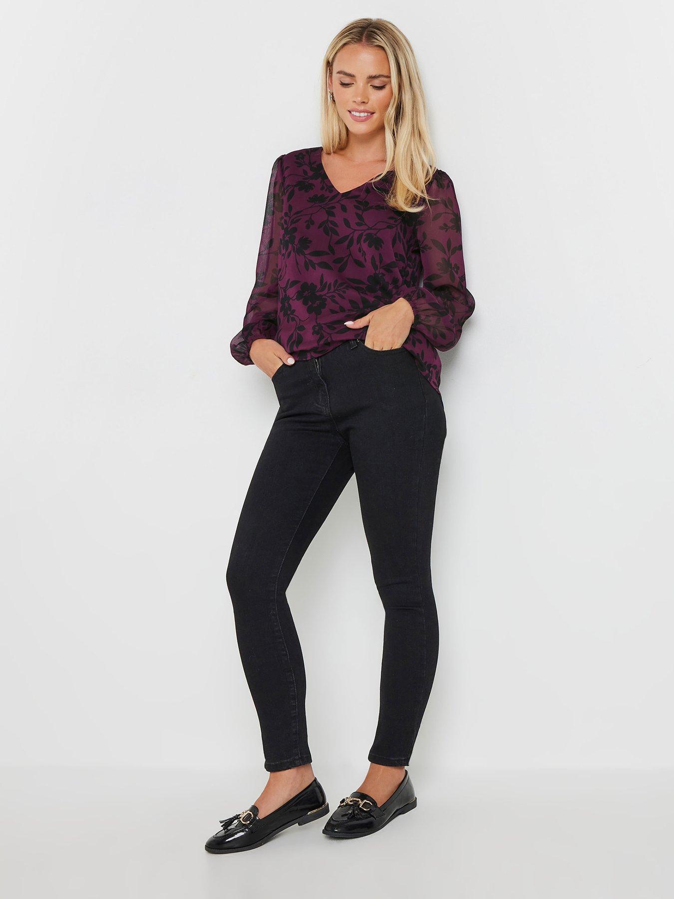 mco-petite-floral-stencil-print-long-sleeve-blouseback