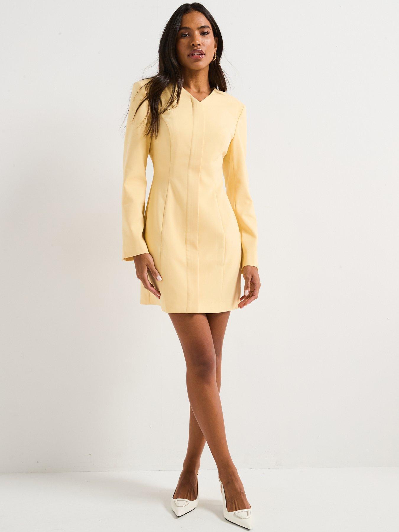 v-by-very-tailored-mini-dress-yellowdetail