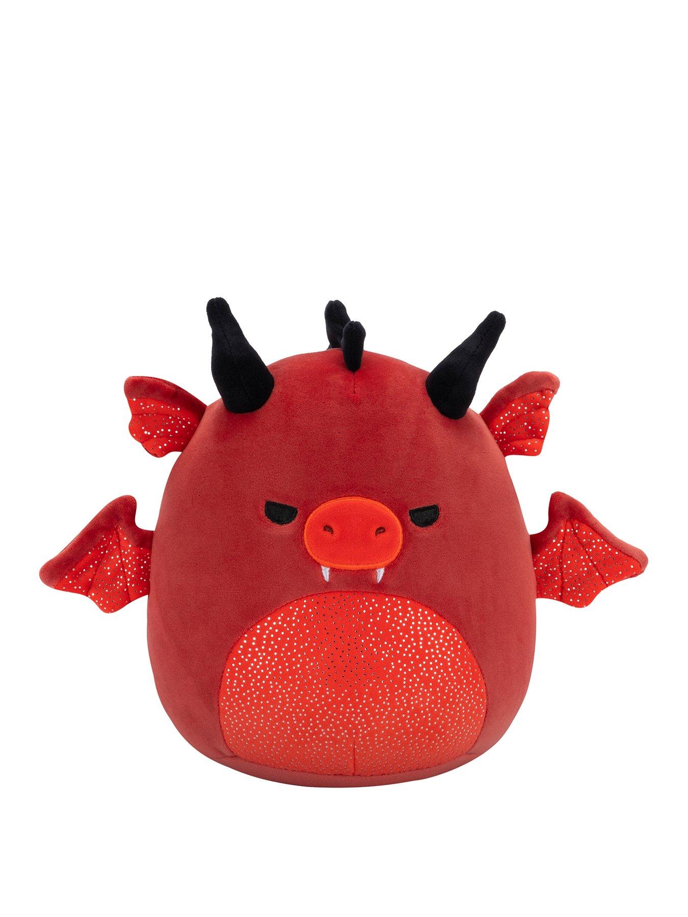 Image of Squishmallows 7.5-Inch Little Plush - Salami the Red Dragon (with Angry Eyes and Sparkle Belly)