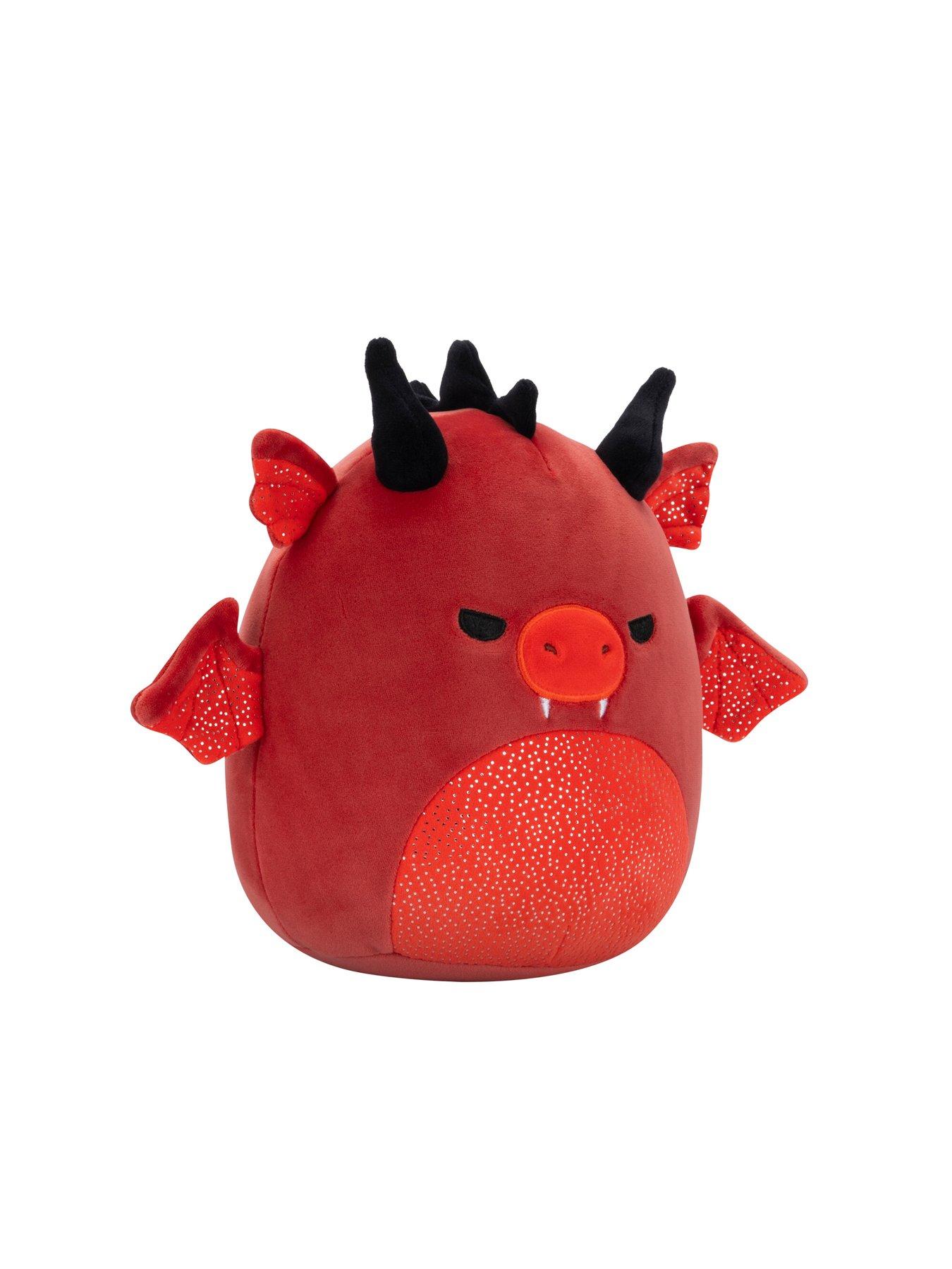 Image 2 of 8 of Squishmallows 7.5-Inch&nbsp;Little Plush - Salami the&nbsp;Red Dragon (with&nbsp;Angry Eyes and Sparkle Belly)