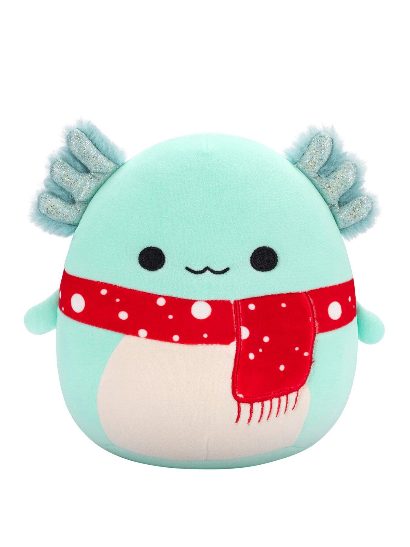 Image 1 of 8 of Squishmallows Original Squishmallows 7.5-Inch Richie the Teal Axolotl with Red Scarf