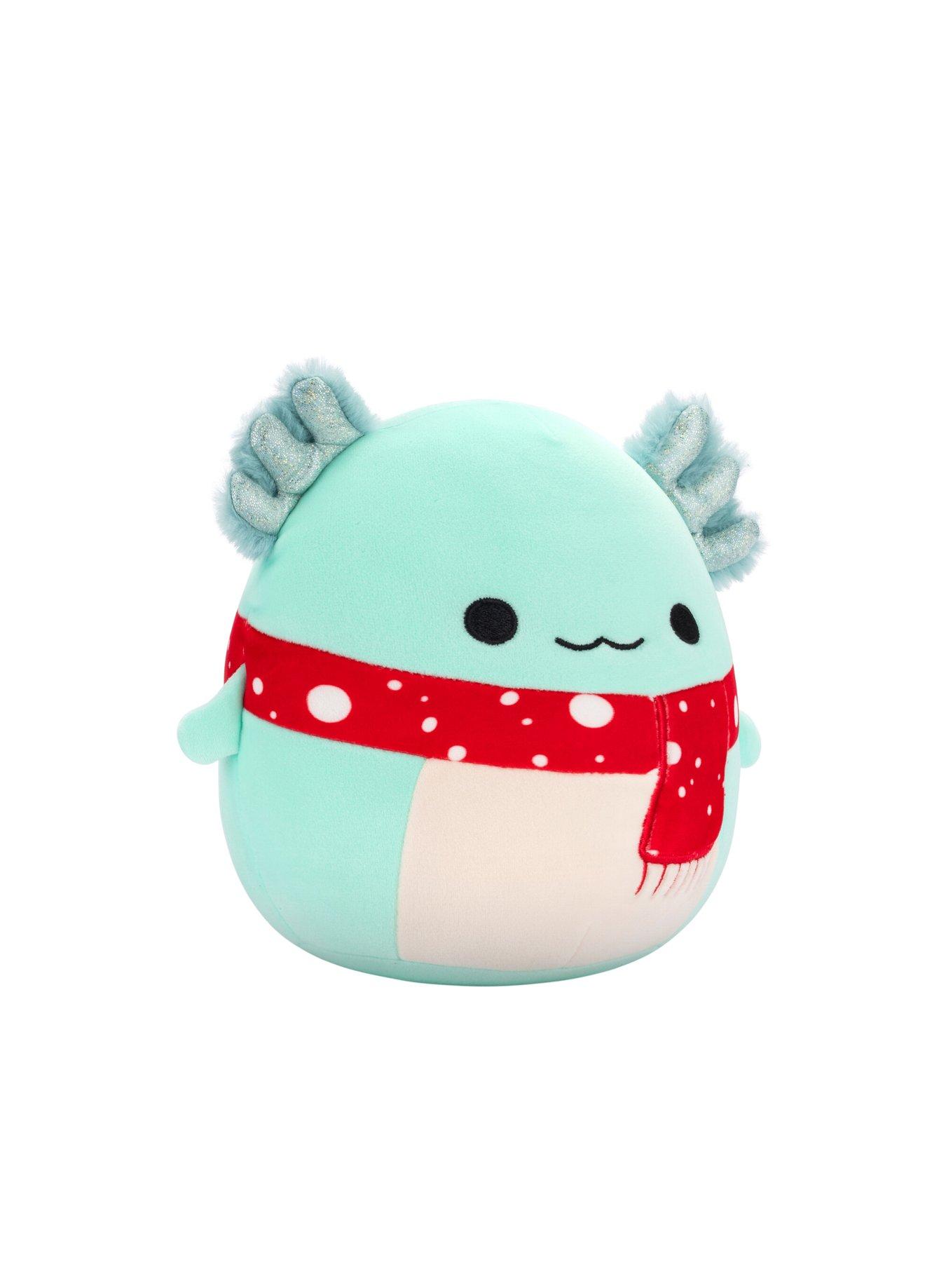 Image 2 of 8 of Squishmallows Original Squishmallows 7.5-Inch Richie the Teal Axolotl with Red Scarf