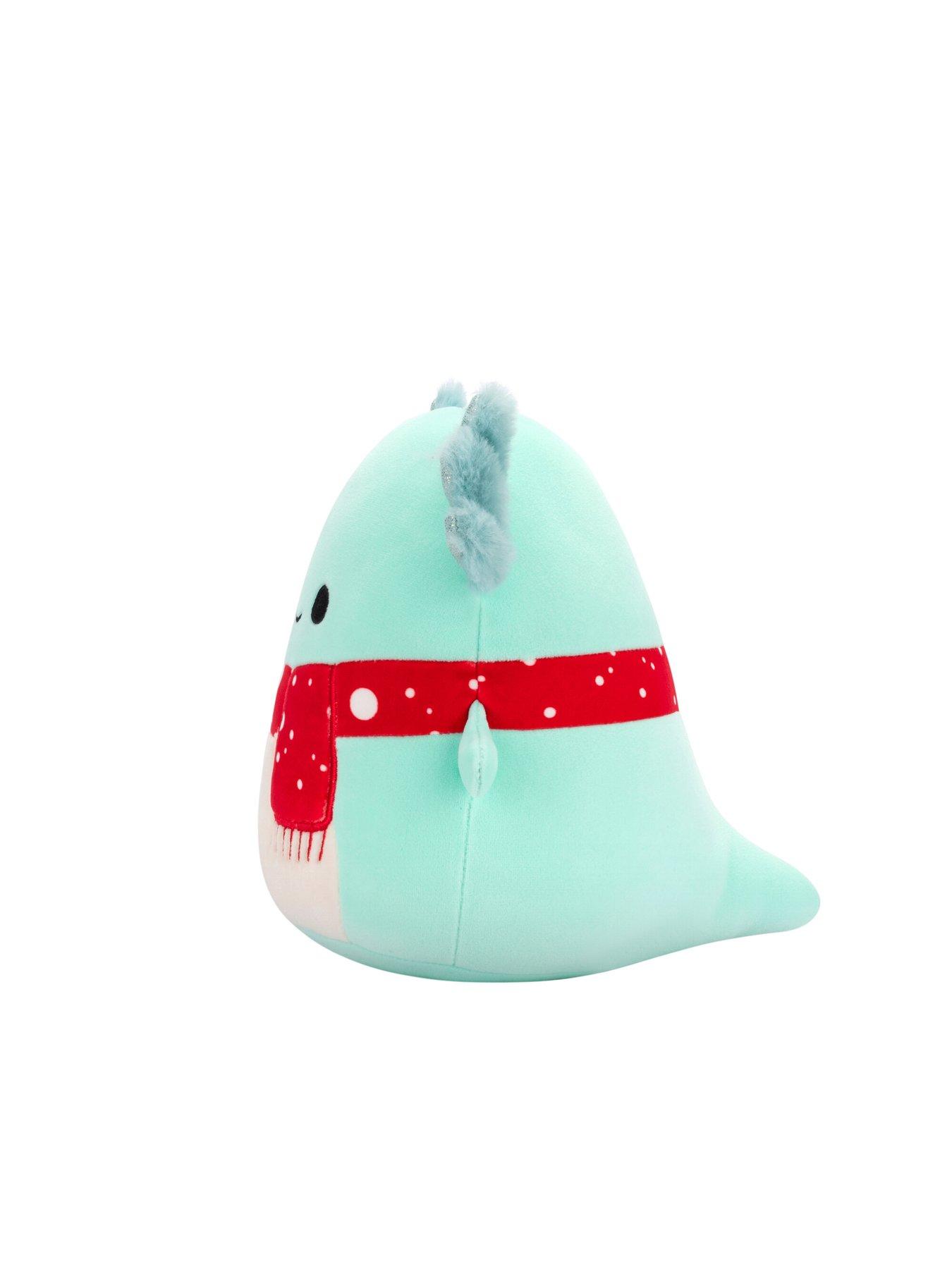 Image 5 of 8 of Squishmallows Original Squishmallows 7.5-Inch Richie the Teal Axolotl with Red Scarf