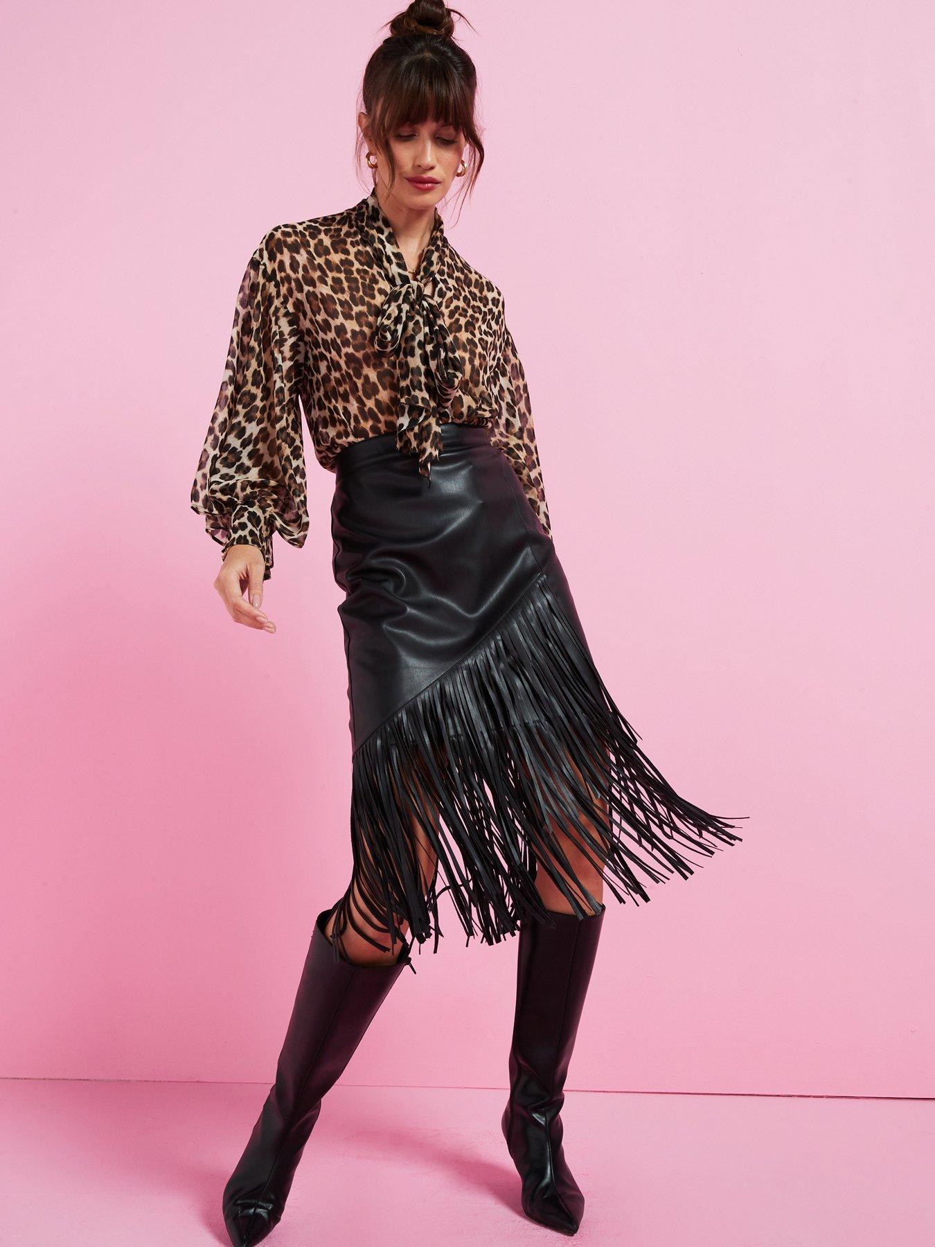 Image 6 of 6 of Mango Leopard Print Pussy Bow Blouse - Multi