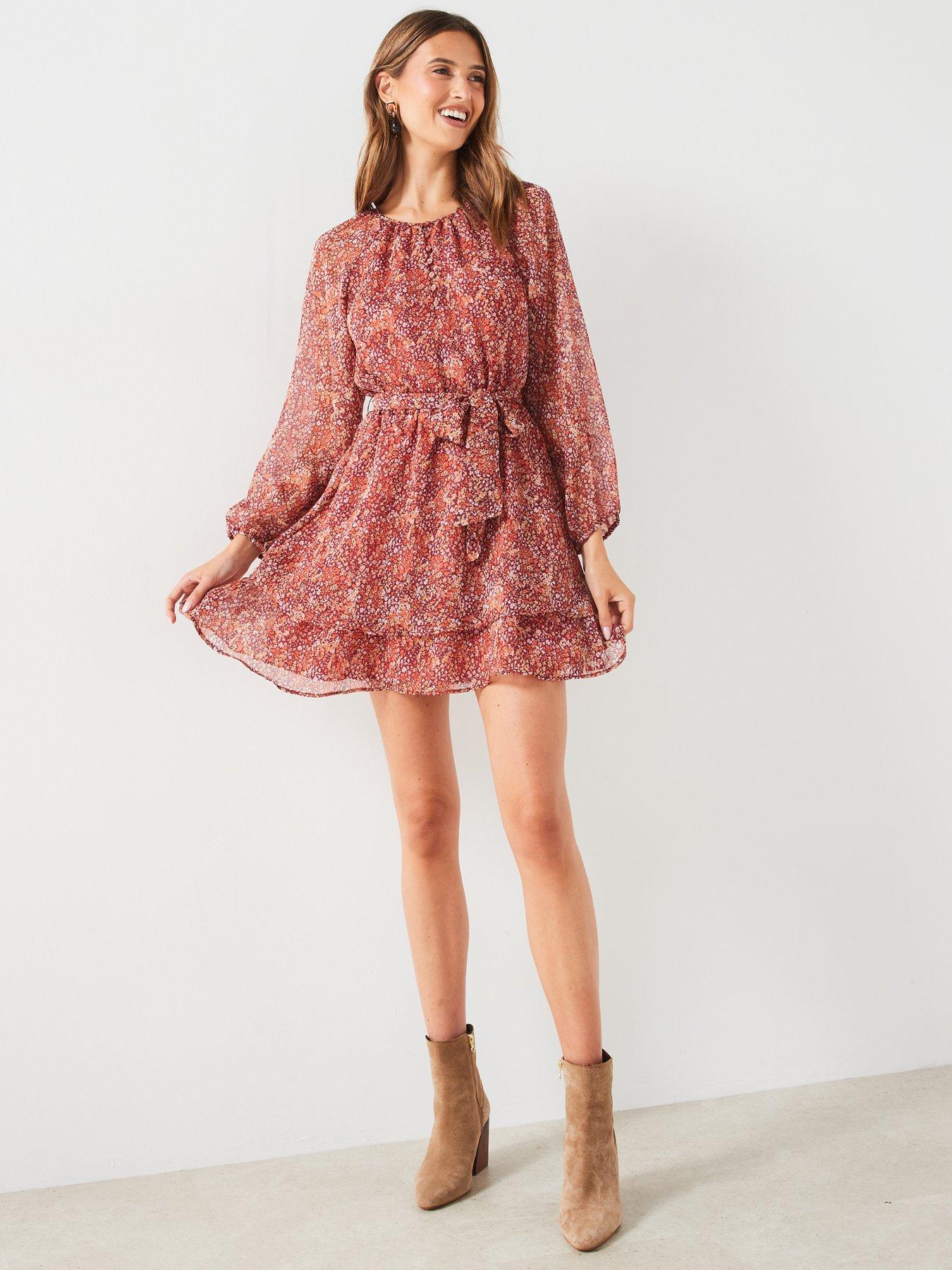 mango-floral-ruffle-mini-dress-redoutfit