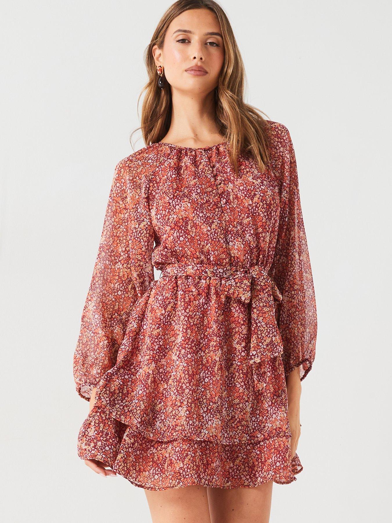 mango-floral-ruffle-mini-dress-reddetail