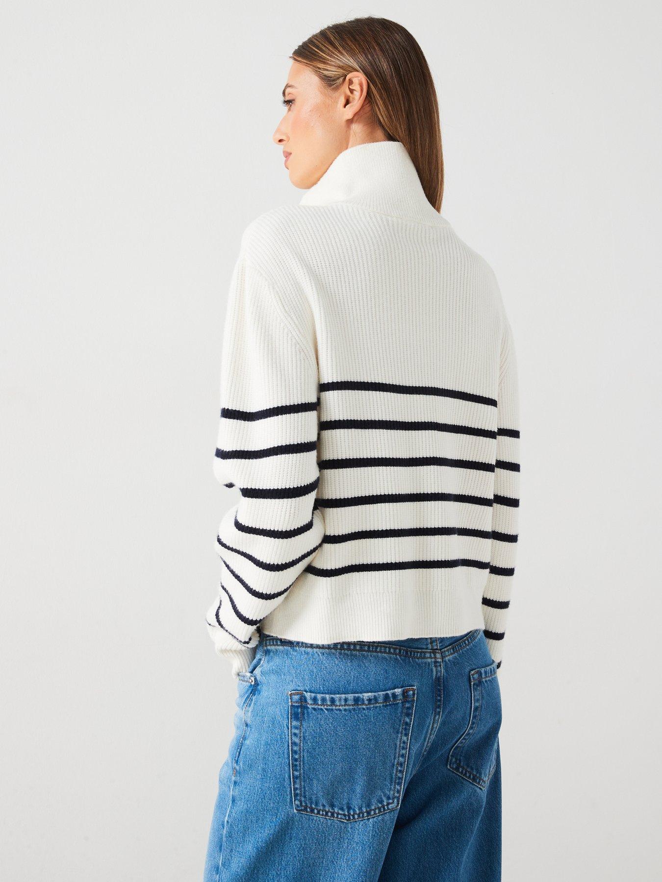 mango-stripe-14-zip-knitted-jumper-creamstillFront