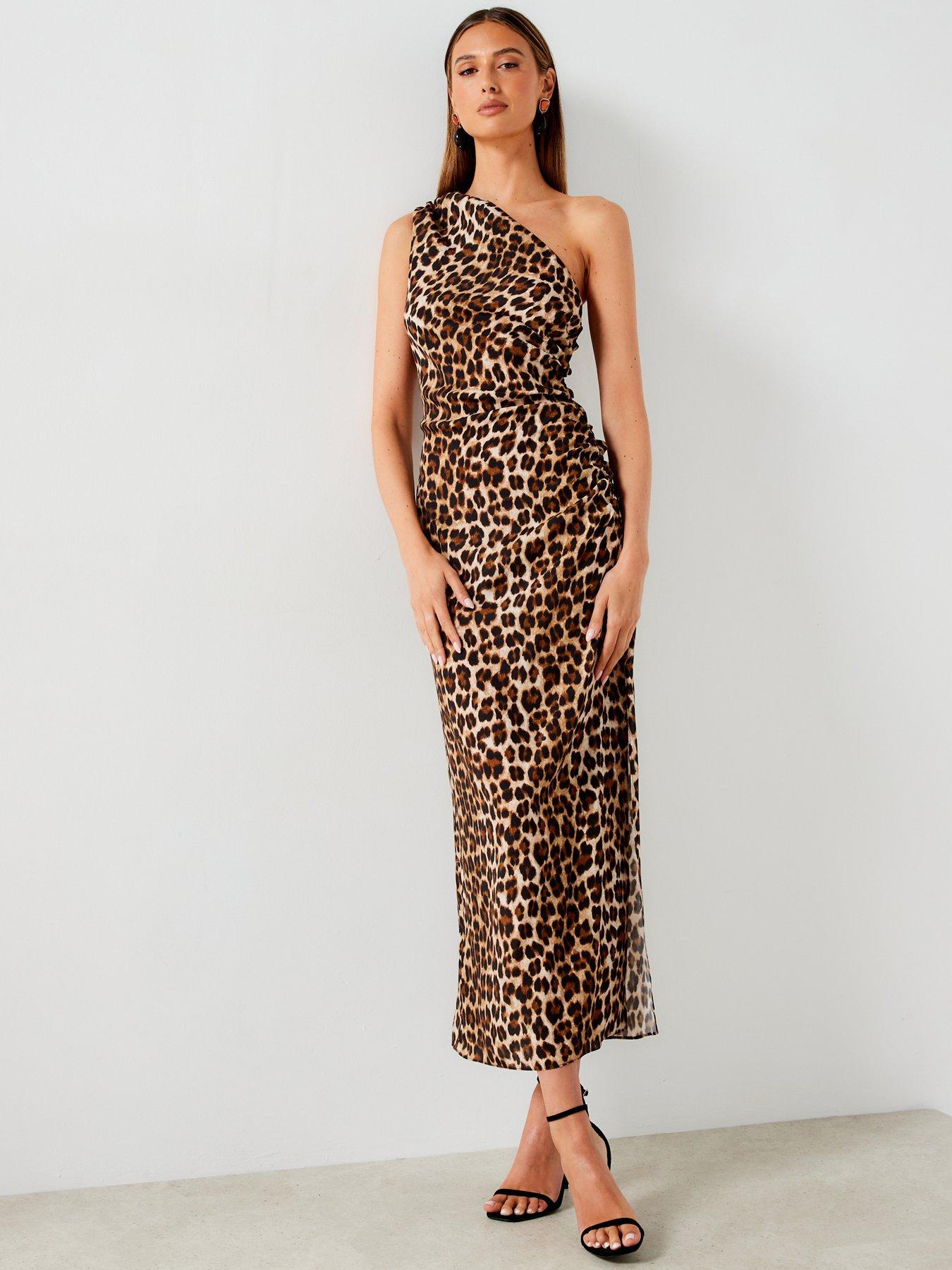 mango leopard print maxi dress Long Sleeve Maxi Dress Designer Leopard Print Dress Mango Featuring Kaia  Gerber Bandeau Chiffon Maxi Dress