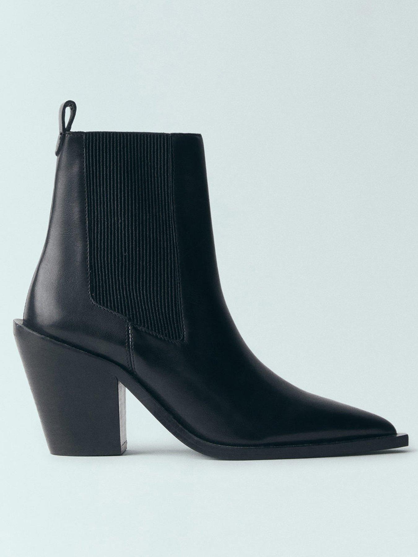 mango-leather-western-ankle-boot-black